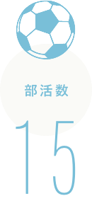 部活動数 15